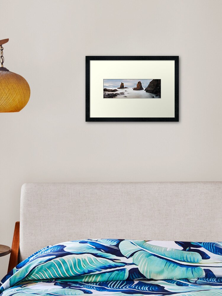 Thumbnail 1 of 7, Framed Art Print, Cathedral Rocks, Kiama, New South Wales, Australia designed and sold by Chockstone.