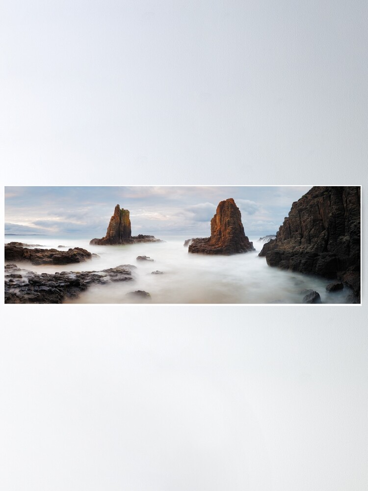 Alternate view of Cathedral Rocks, Kiama, New South Wales, Australia Poster