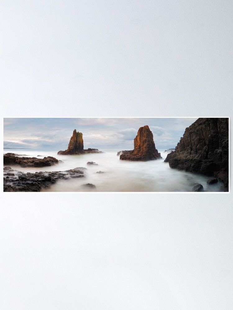 Alternate view of Cathedral Rocks, Kiama, New South Wales, Australia Poster