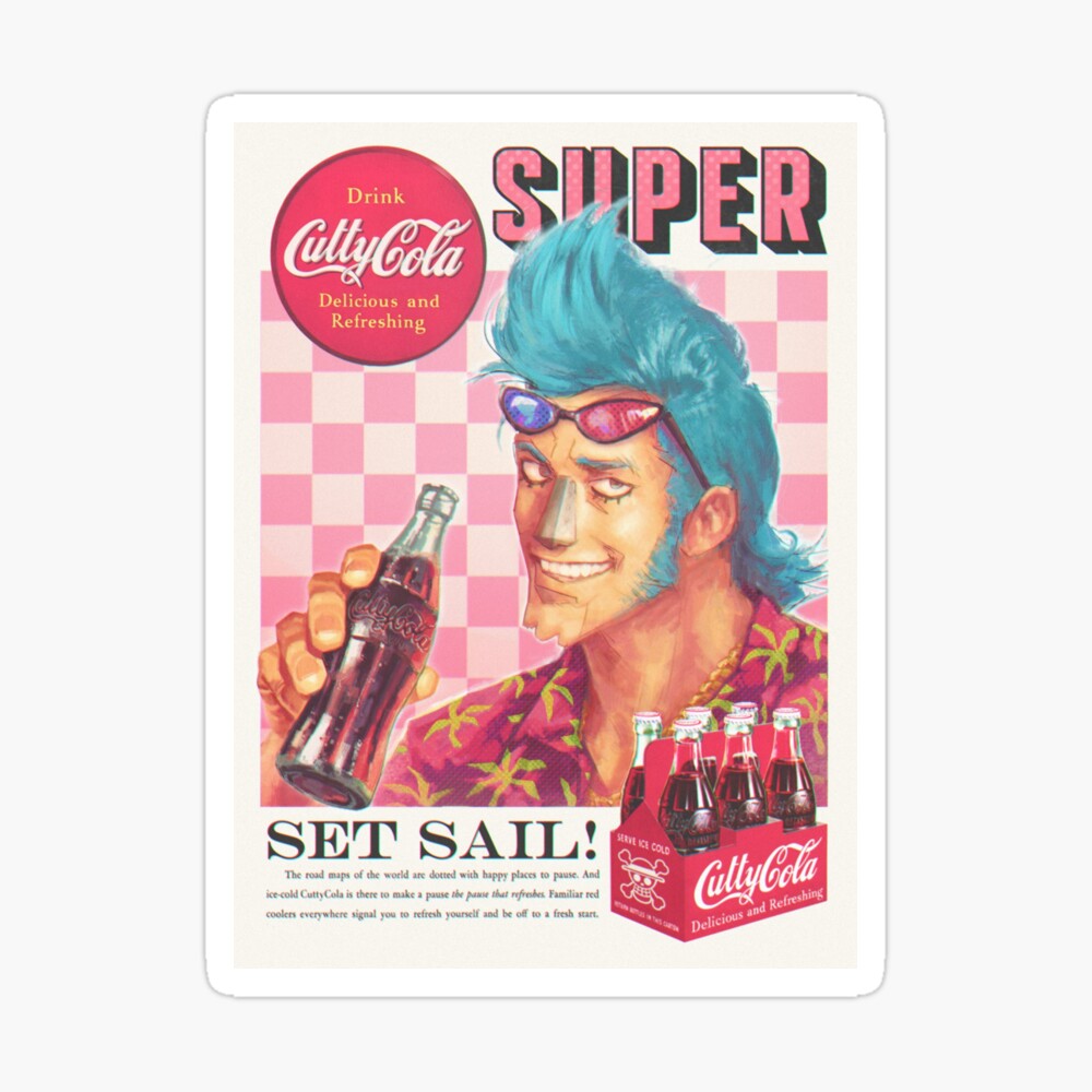 One Piece Franky Cola Poster For Sale By Tonysartist Redbubble