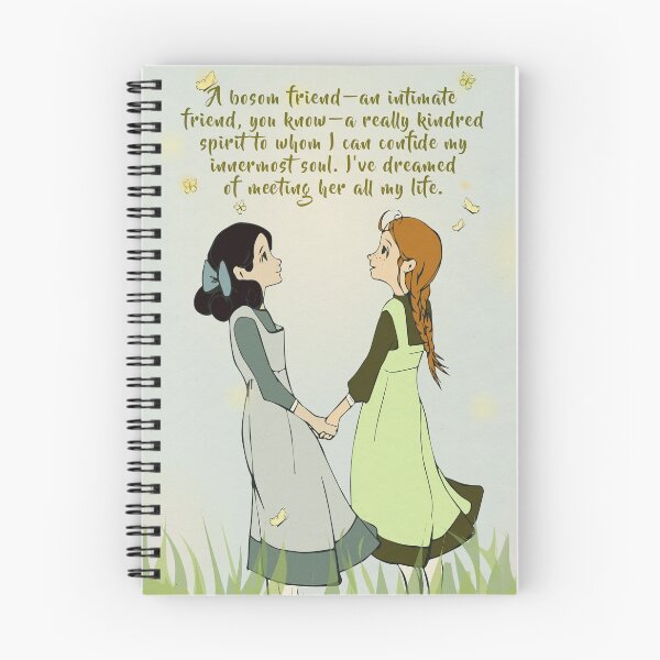 Item preview, Anne Shirley and Diane Kindred Spirits Art lm montgomery quote Book Lover gift Best friend poster designed and sold by GalleryArtField.