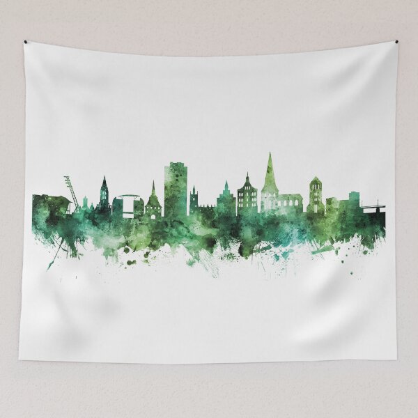 Item preview, Rostock Germany Skyline designed and sold by ArtPrints.