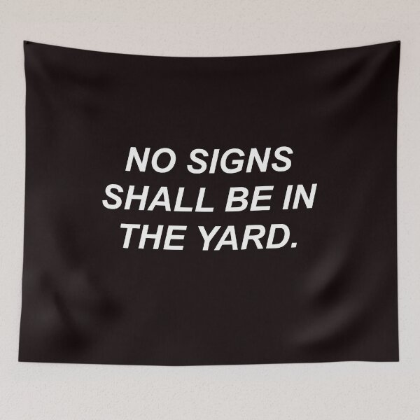 Item preview, No signs shall be in the yard designed and sold by BusyMonkeys.