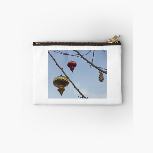 Item preview, Vintage Christmas ornaments hang from winter bare branches designed and sold by Rod Raglin.