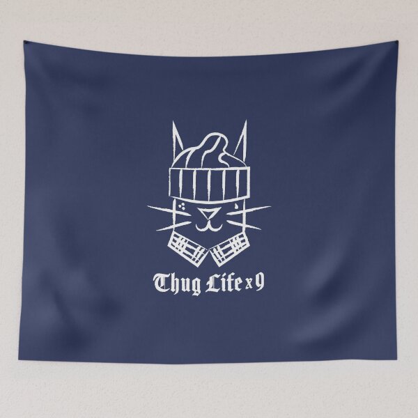 Item preview, Funniest Gifts For Cat Lovers - Nine Thug Lives designed and sold by Sugar-Magnolia.
