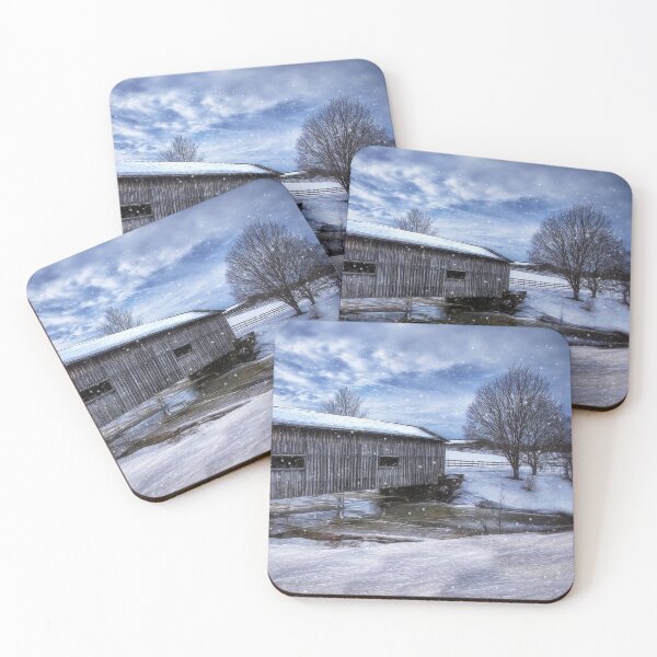 Item preview, Winter at the Old Covered Bridge designed and sold by Kathy Weaver.