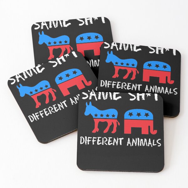 Item preview, republican and democratic same sh*t different animals designed and sold by MonaMortiz.