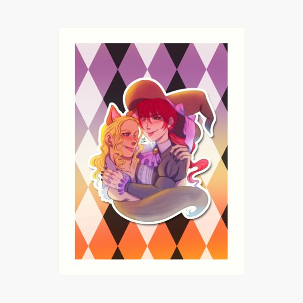 Wolf and witch (Theodore and Cleb Halloween Version) Art Print