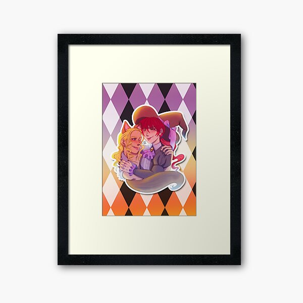 Wolf and witch (Theodore and Cleb Halloween Version) Framed Art Print