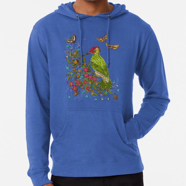 Floral Woodpecker Lightweight Hoodie