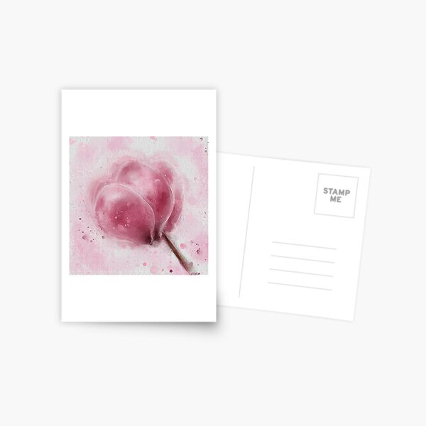 Item preview, Watercolor Painting of a Pink Cyclamen Flower designed and sold by ibadishi.