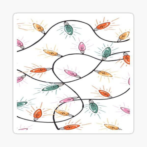 fairy christmas lights Sticker