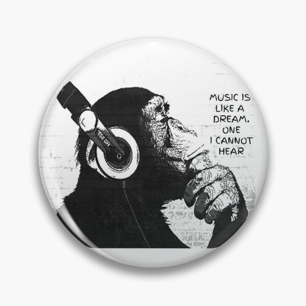 Item preview, Banksy Monkey - Music is like a dream. One cannot hear designed and sold by CASSNELSON.