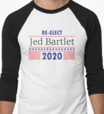 Re-Elect Jed Bartlet 2020 Stars and Stripes Men's Baseball ¾ T-Shirt
