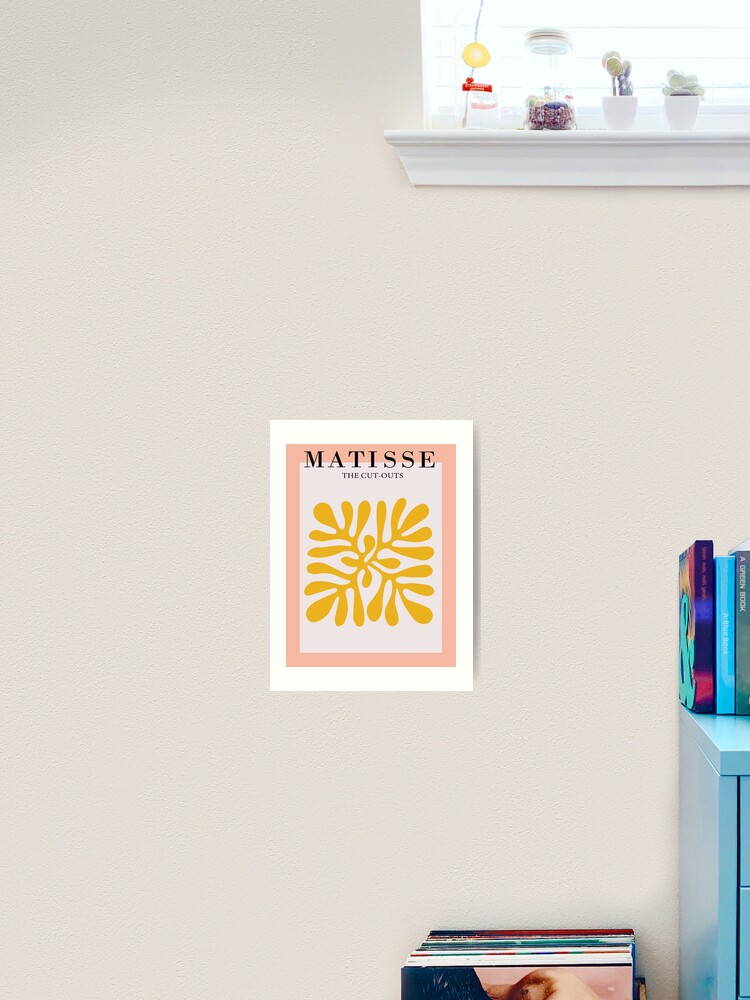 henri matisse cut outs pink and yellow chic classy art art print by ashu6ashu redbubble