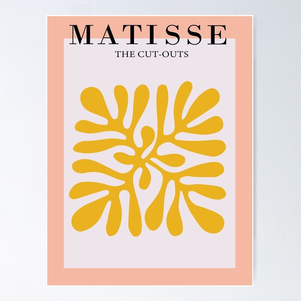 Item preview, Henri matisse cut outs pink and yellow chic classy art  designed and sold by shreya ranjan.