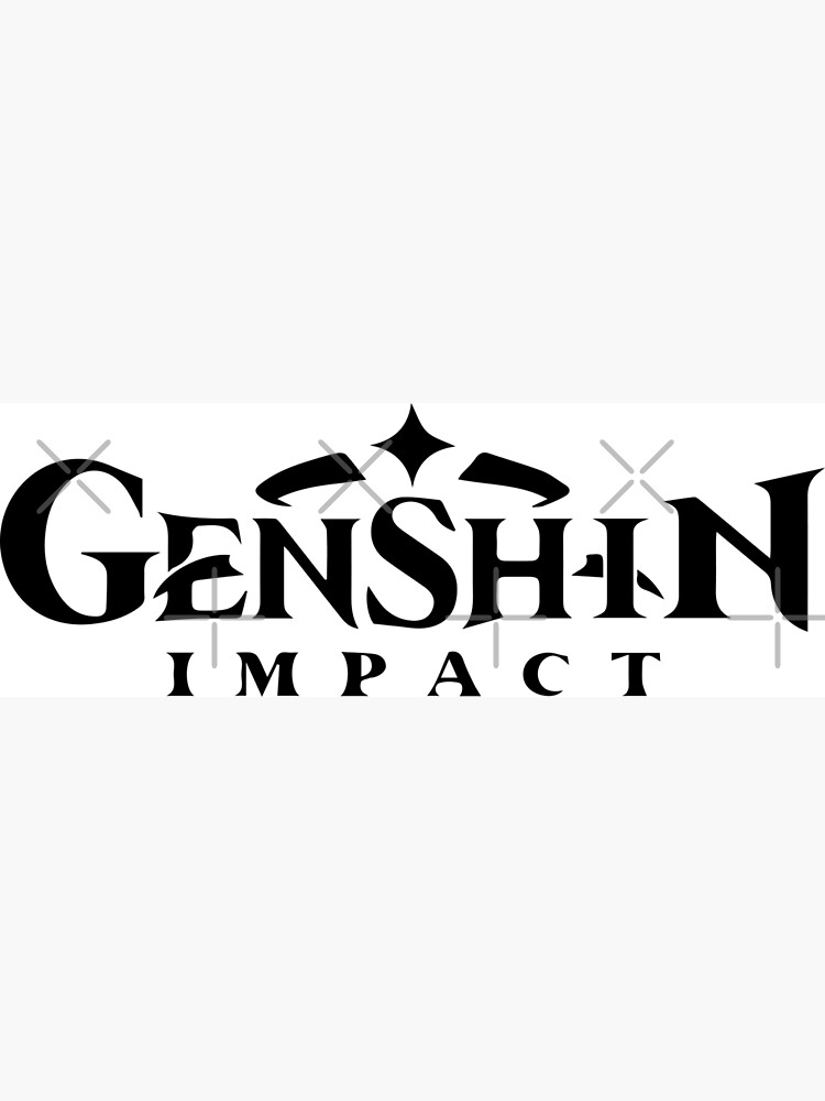 "Genshin Impact Logo Black" Metal Print by patternarium | Redbubble