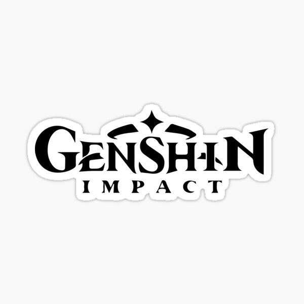 "Genshin Impact Logo Black" Sticker by patternarium | Redbubble