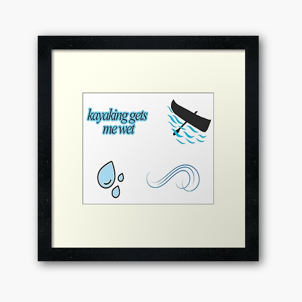Item preview, kayaking gets me wet four pack designed and sold by NancyArtDesigns.