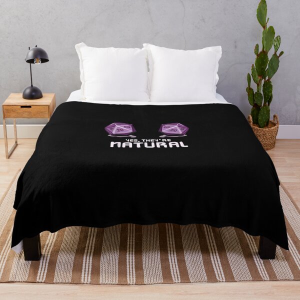 Yes They re Natural Dungeon Gamer Dice Board Dragon Player T shirt Throw Blanket