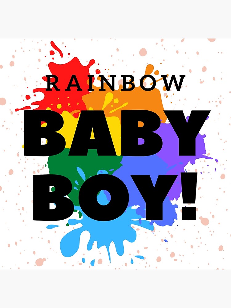 " Rainbow Baby Boy!" Poster by angelbabydesign Redbubble