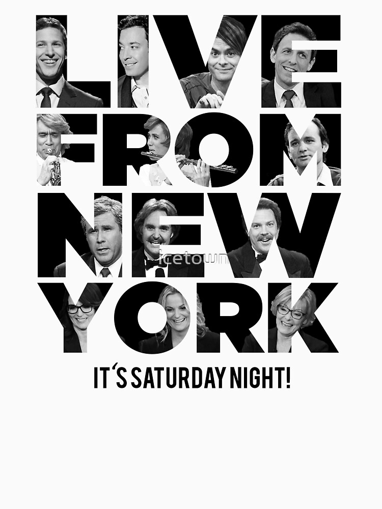 Live From New York It's Saturday Night Print "Live From New York, It's Saturday Night - Saturday Night Live" T-shirt