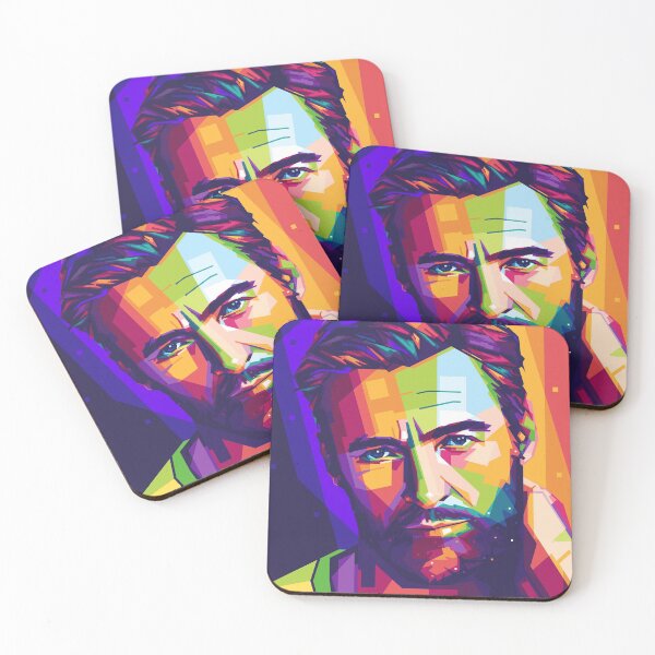 Item preview, Colorful Popart Hugh Jackman designed and sold by sidelimited.