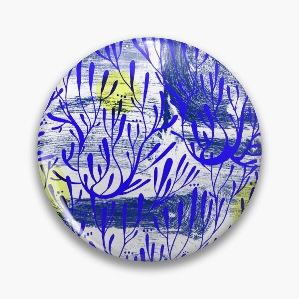 Item preview, Vivid imprint of the paint blots concept in grunge style with coral seaweed in the ocean or tree branches.  designed and sold by FENIO.