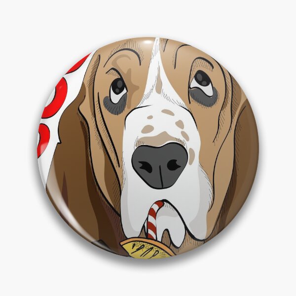 Item preview, Christmas Basset Hound  designed and sold by OrnamentallyYou.