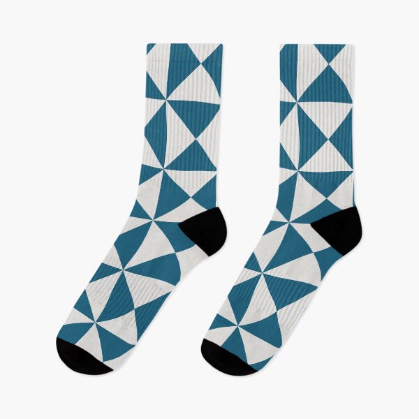 Item preview, Blue & Light Gray Geometric Triangles Pattern designed and sold by quarantine81.