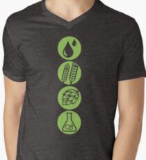 BEER: Water, Barley, Hops & Yeast Men's V-Neck T-Shirt