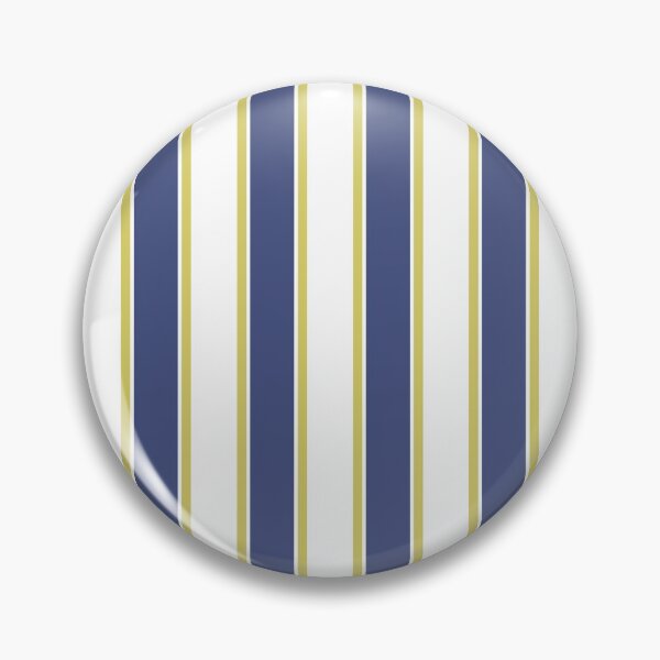 Item preview, Preppy Navy Blue White Gold Yacht Stripes designed and sold by HotHibiscus.