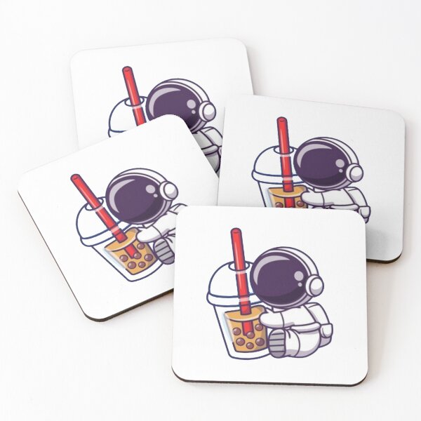 Item preview, Cute astronaut holding a drink designed and sold by AnthonyVdV.