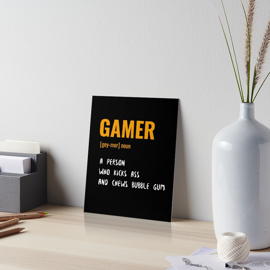 gamer-noun-art-board-print-for-sale-by-merchbystark-redbubble