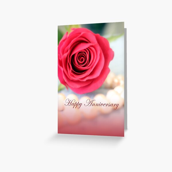Carte de vœux for Sale avec l'œuvre « Joyeux anniversaire rose