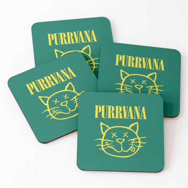 Item preview, Cat Lover Gifts Funny Sayings - Grunge Music Purrvana Cat designed and sold by Sugar-Magnolia.