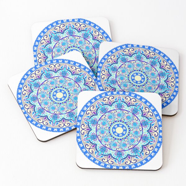Aperçu de l'œuvre Mandala bleu luminescent créée et vendue par OrnamentallyYou.