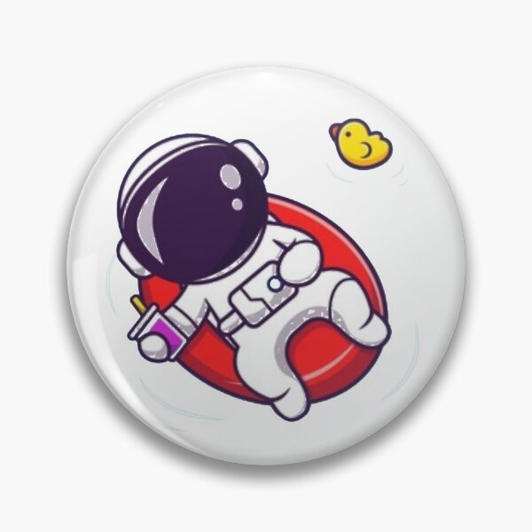 Item preview, cute astronaut relaxing in a pool designed and sold by AnthonyVdV.