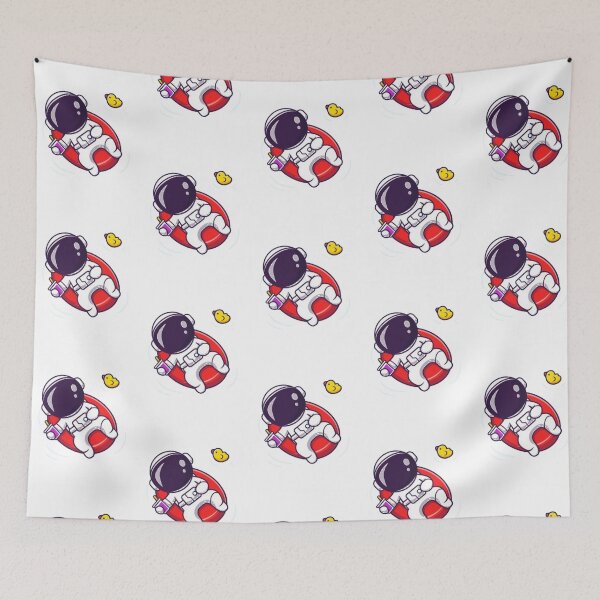Item preview, cute astronaut relaxing in a pool designed and sold by AnthonyVdV.