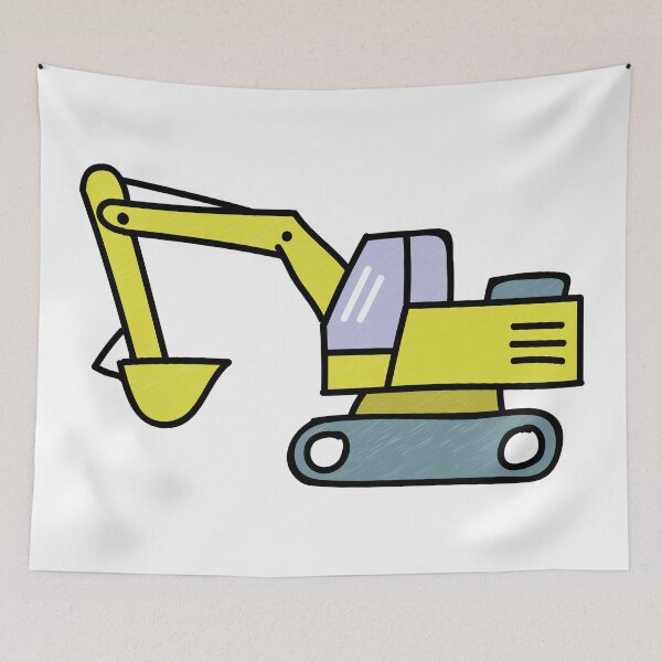 Item preview, Excavator Hand Drawn designed and sold by hartonowahyu.