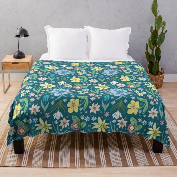 Item preview, Spring Flowers on Miing Green designed and sold by wazoosi.