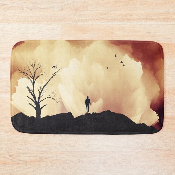 Item preview, Hang on- man and tree on mountain designed and sold by Dyrk Wyst Redbubble Shop.
