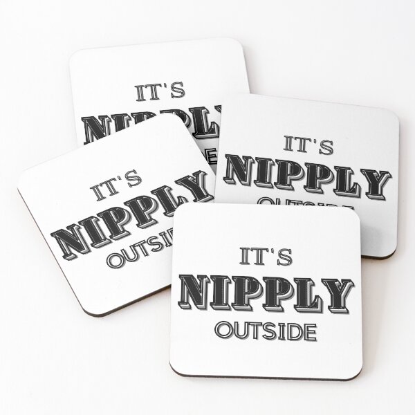 Item preview, It's Nipply Outside - Black designed and sold by burnettshirts.
