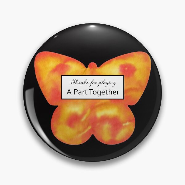 Item preview, A Part Together Game - Thanks for playing - yellow orange butterfly designed and sold by Jenni Ivins.