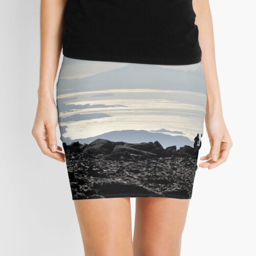 Mountains through the haze - Summit of Ben Nevis Mini Skirt
