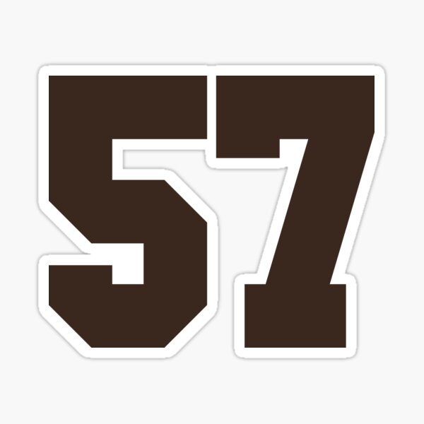 5 Number Cleveland Sports Five Brown Jersey Sticker for Sale by  HelloFromAja