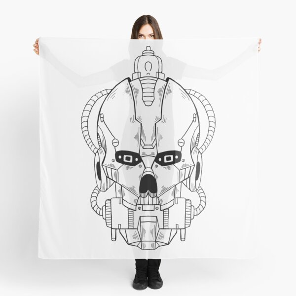 Aperçu de l'œuvre Crâne Robot Lineart créée et vendue par papererwin.