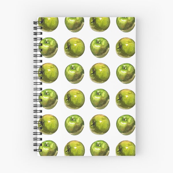 Item preview, Green Apples Pattern - realistic watercolor illustration designed and sold by AquarellChill.