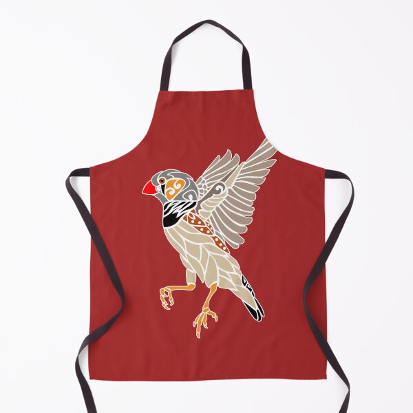 Item preview, Zebra finch tribal tattoo design designed and sold by lifewithbirds.