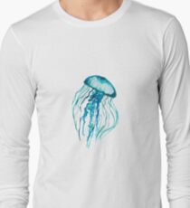Aquarell-Quallen Langarmshirt